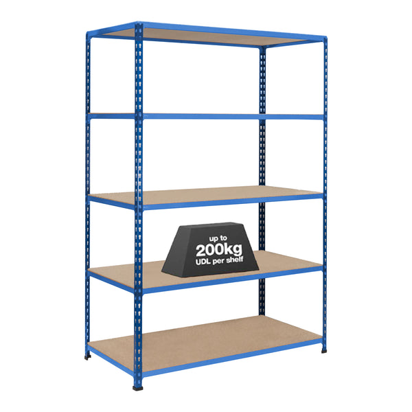 1x Storalex SX200 Industrial Shelving 1830mm High 200kg Blue