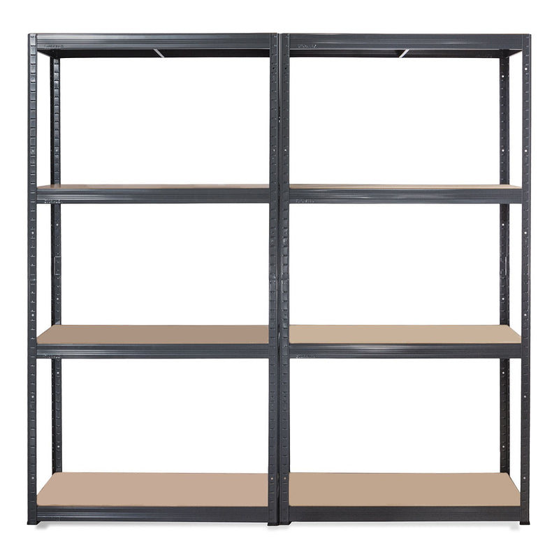 2x VRS Shelving Units - 1600mm High & 1x Workbench - 1200mm Wide - Grey