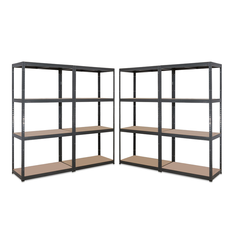 4x VRS Shelving Units - 1600mm High & 1x Workbench - 1200mm Wide - Grey