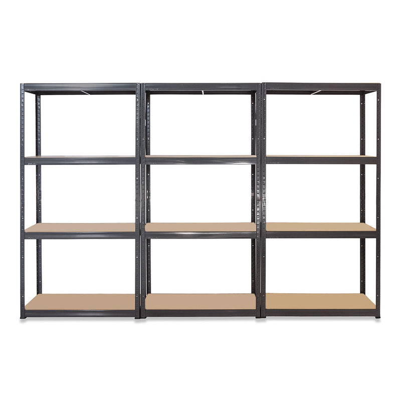 3x VRS Shelving Units - 1600mm High & 1x Workbench - 1600mm Wide - Grey