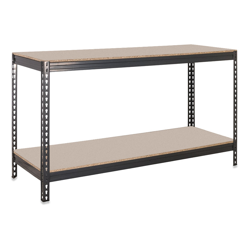 3x VRS Shelving Units - 1600mm High & 1x Workbench - 1600mm Wide - Grey