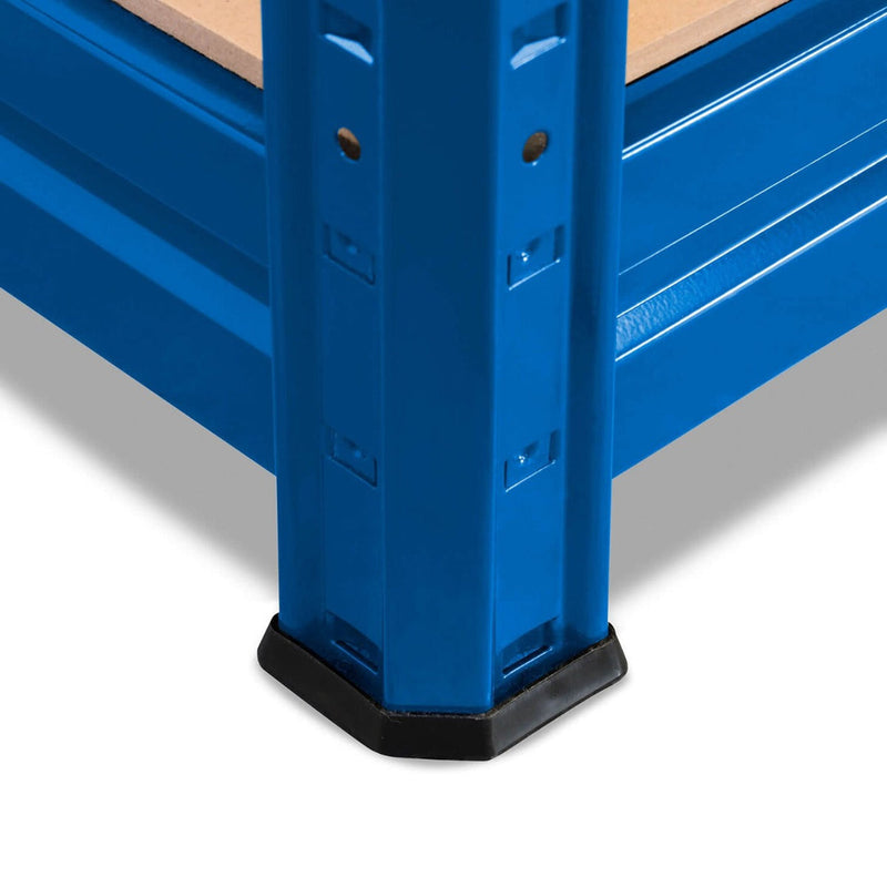1x HRX Heavy Duty Shelving - 1770mm High - Blue with 12x 37L Wham DIY Plastic Storage Boxes