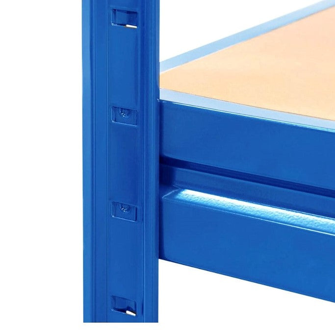 1x HRX Heavy Duty Shelving - 1770mm High - Blue with 12x 62L Wham DIY Plastic Storage Boxes