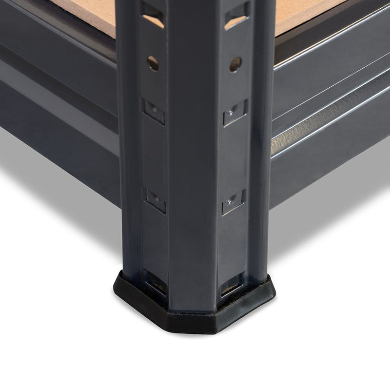 2x HRX Heavy Duty Shelving - 1770mm High - Grey with 12x 62L Wham DIY Plastic Storage Boxes