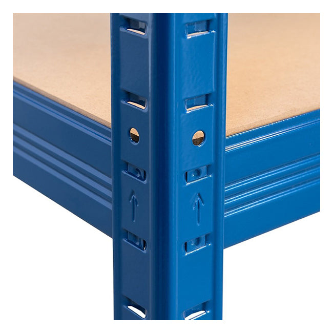 4x VRS Shelving Units - 1800mm High - Blue with 8x 60L Wham Plastic Storage Boxes