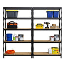 2x MSR Heavy Duty Shelving - 1800mm High - Up to 300kg - Black