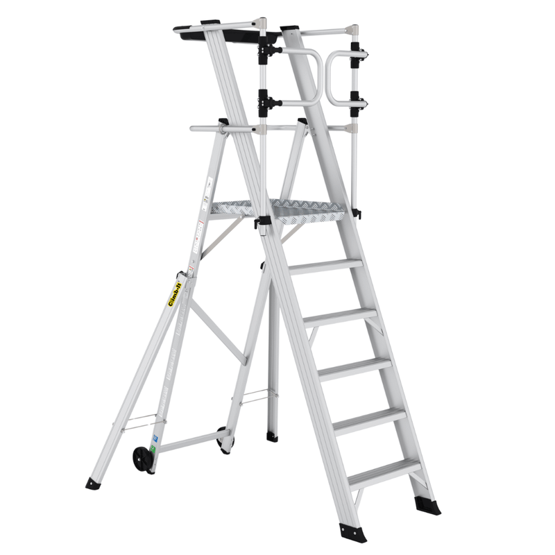 Climb-It Large Platform Folding Steps with Safety Gates