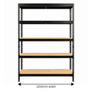2x MSR Garage Shelving - 1800mm High - Up to 300kg - Black
