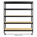 2x MSR Garage Shelving - 1800mm High - Up to 300kg - Black