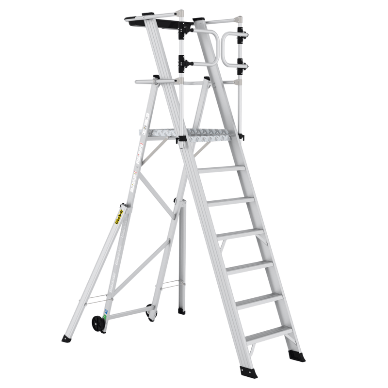 Climb-It Large Platform Folding Steps with Safety Gates