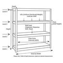 2x MSR Garage Shelving - 1800mm High - Up to 300kg - Black