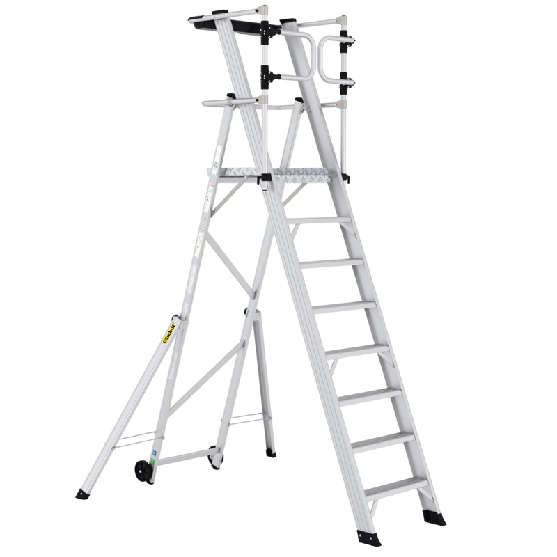 Climb-It Large Platform Folding Steps with Safety Gates