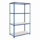 1x SX200 Industrial Shelving - 1830mm High - 200kg - Melamine - Blue