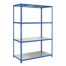 1x SX200 Industrial Shelving - 2440mm High - 200kg - Steel - Blue