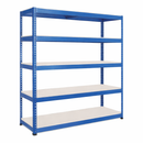 1x SX400 Industrial Shelving - 1677mm High - 400kg - Melamine - Blue