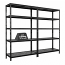 2x MSR Metal Shelving - 1800mm High - Up to 150kg - Mesh Decks - Black