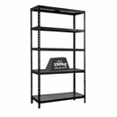 1x MSR Metal Shelving - 1800mm High - Up to 150kg - Mesh Decks - Black