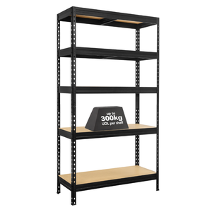 1x MSR Garage Shelving - 1800mm High - Up to 300kg - Black