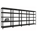 4x MSR Metal Shelving - 1800mm High - Up to 150kg - Steel Decks - Black