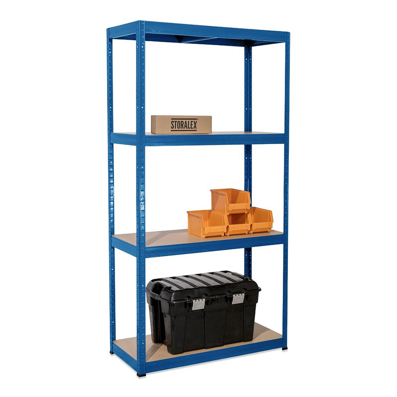 4x VRS Heavy Duty Shelving - 1600mm High - 200/280kg - Blue