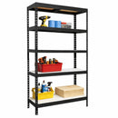 1x MSR Garage Shelving - 1800mm High - Up to 250kg - White Coated MDF Decks - Black