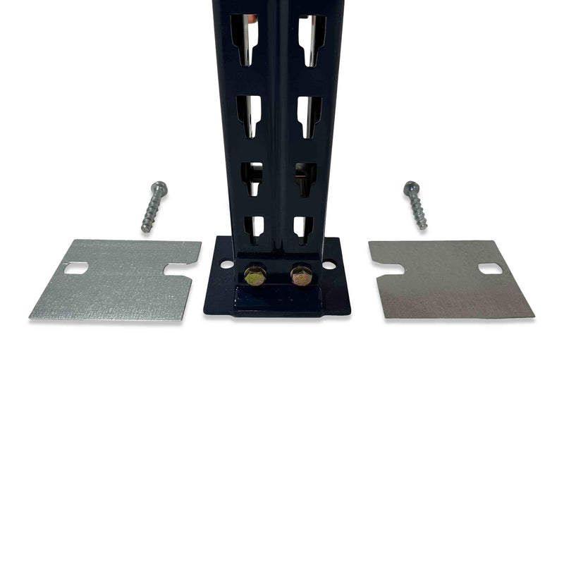 3x Pallet Racking Bays 1100mm deep - Holds Standard Pallets (1000w x 1200d mm) - Blue & Orange