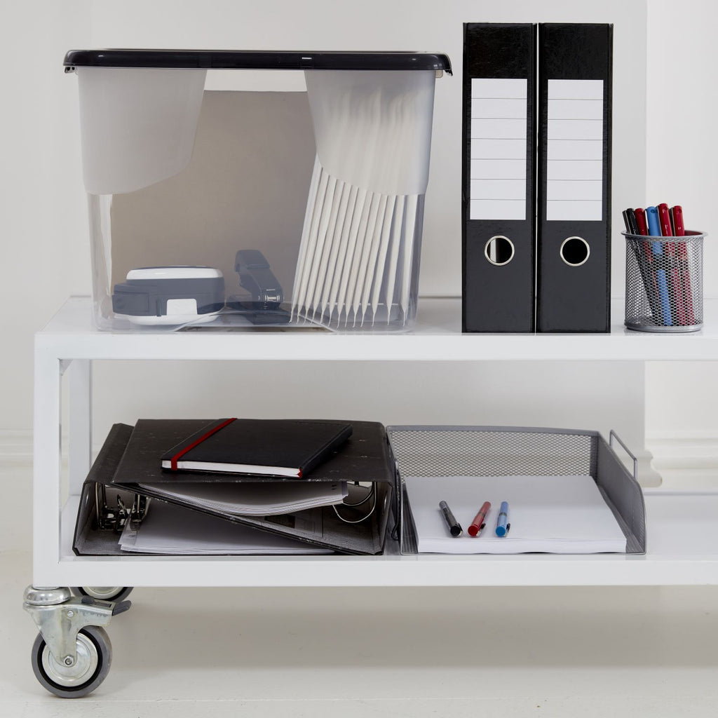 Strata Filing Box 24L Strata Curve Plastic Storage Boxes - Clear