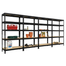 4x MSR Garage Shelving - 1800mm High - Up to 300kg - Black