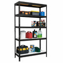 1x MSR Heavy Duty Shelving - 1800mm High - Up to 250kg - White Coated MDF Decks - Black