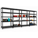 4x MSR Metal Shelving - 1800mm High - Up to 150kg - Mesh Decks - Black