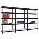 3x MSR Garage Shelving - 1800mm High - Up to 250kg - Light Larch Coated MDF Decks - Black