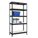 1x MSR Garage Shelving - 1800mm High - Up to 250kg - Light Larch Coated MDF Decks - Black