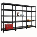 3x MSR Metal Shelving - 1800mm High - Up to 150kg - Mesh Decks - Black