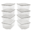 2x MSR Shelving Units - 1800mm High - Black with 8x 60L Wham Plastic Storage Boxes