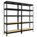 2x MSR Shelving Unit - 1800mm High - Black with 12x 60L Wham Plastic Storage Boxes