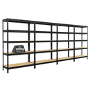 4x MSR Industrial Shelving - 1800mm High - Up to 300kg - Black