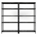 2x MSR Metal Shelving - 1800mm High - Up to 150kg - Mesh Decks - Black