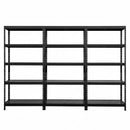 3x MSR Metal Shelving - 1800mm High - Up to 150kg - Mesh Decks - Black