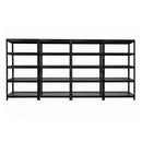 4x MSR Metal Shelving - 1800mm High - Up to 150kg - Mesh Decks - Black
