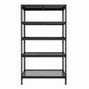 1x MSR Metal Shelving - 1800mm High - Up to 150kg - Mesh Decks - Black