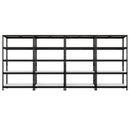 4x MSR Garage Shelving - 1800mm High - Up to 250kg - Light Larch Coated MDF Decks - Black