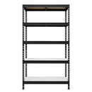 1x MSR Garage Shelving - 1800mm High - Up to 250kg - Light Larch Coated MDF Decks - Black
