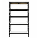 1x MSR Garage Shelving - 1800mm High - Up to 250kg - White Coated MDF Decks - Black