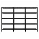 3x MSR Metal Shelving - 1800mm High - Up to 150kg - Steel Decks - Black