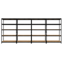 4x MSR Garage Shelving - 1800mm High - Up to 250kg - Elm Coated MDF Decks - Black