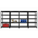 4x MSR Metal Shelving - 1800mm High - Up to 150kg - Mesh Decks - Black