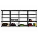 4x MSR Metal Shelving - 1800mm High - Up to 150kg - Steel Decks - Black