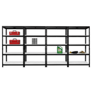 4x MSR Garage Shelving - 1800mm High - Up to 250kg - Light Larch Coated MDF Decks - Black