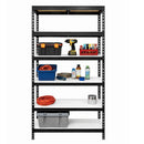 1x MSR Garage Shelving - 1800mm High - Up to 250kg - White Coated MDF Decks - Black
