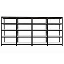 4x MSR Garage Shelving - 1800mm High - Up to 250kg - White Coated MDF Decks - Black